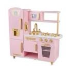Wooden Play Kitchen Toy Set, pink
