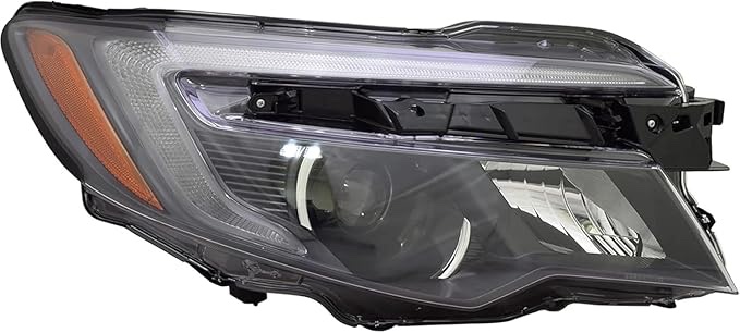 Headlight Assembly Compatible With Honda Pilot 2016-2020, Ridgeline EX, EX-L 2017-2020 Right/Passenger Side, DOT/SAE Compliant Halogen Headlamp with LED DRL, HO2503167, 33100-TG7-A12