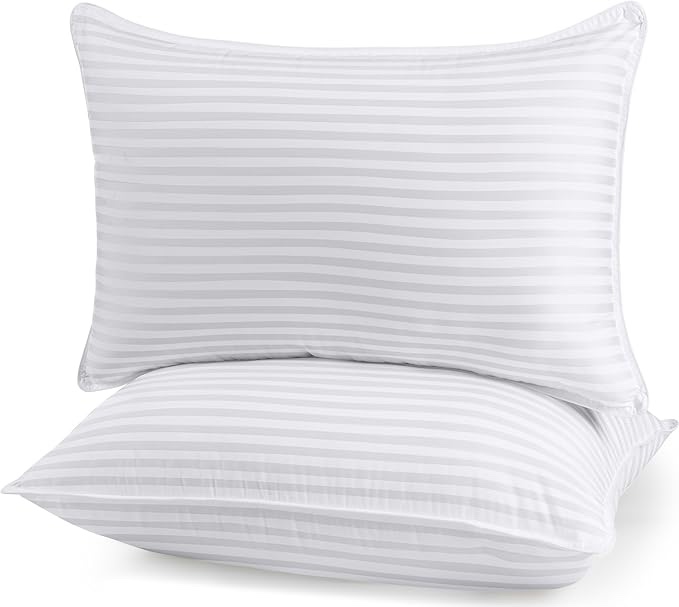 Utopia Bedding Bed Pillows for Sleeping Standard Size, 950 Grams Filled Hotel Quality Cooling Pillows for Side, Back or Stomach Sleepers (White, Set of 2