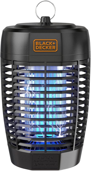 Black + Decker Bug Zapper- Mosquito Repellent Outdoor & Fly Traps for Indoors- Mosquito Zapper & Fly Killer- Gnat & Moth Traps for Home, Deck, Garden, Patio & More