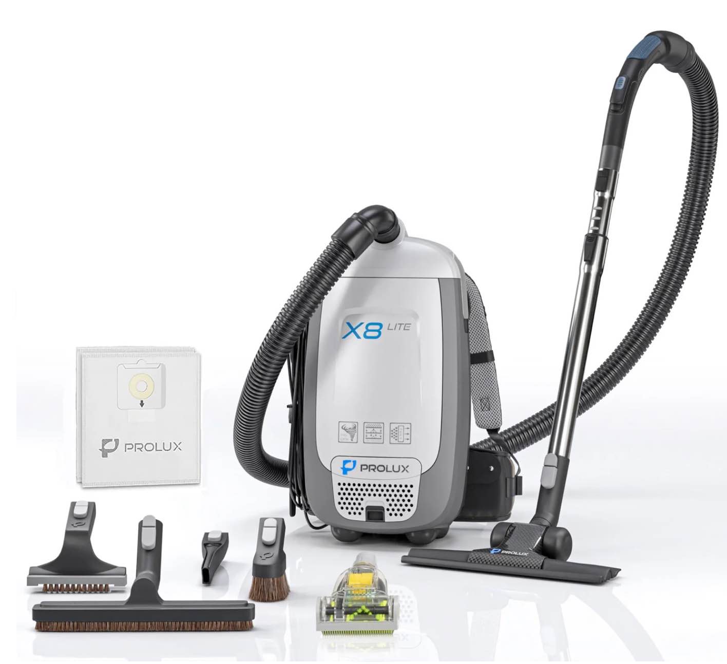 PROLUX X8 LITE BACKPACK VACUUM W/ PREMIUM TOOL KIT FOR LIGHT COMMERCIAL USE