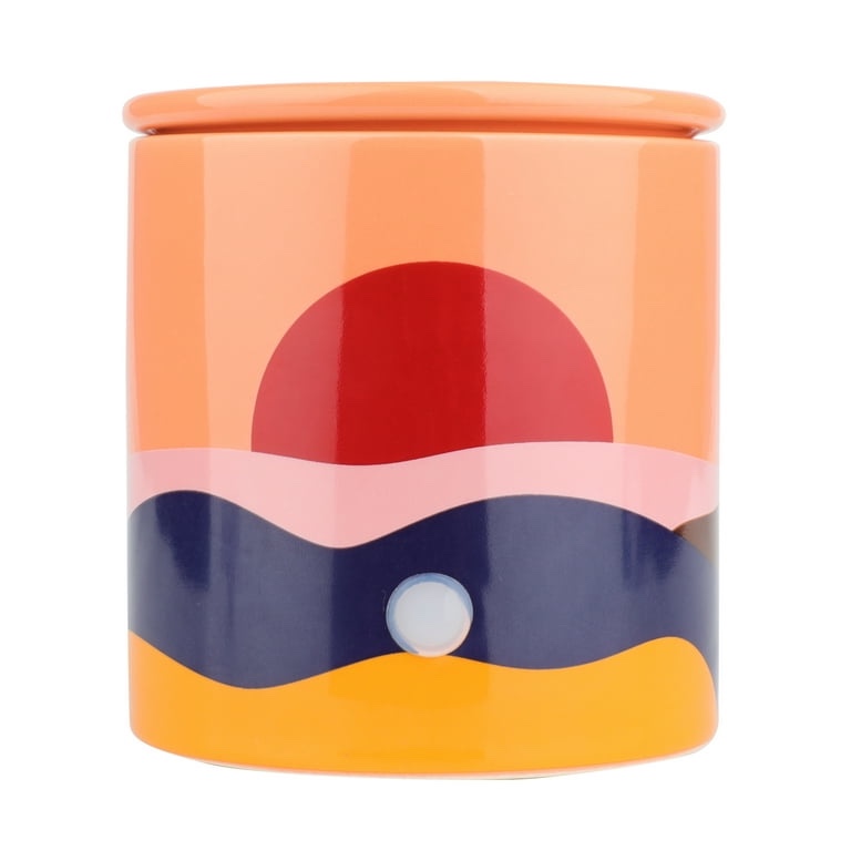 Mainstays Full Size Ceramic Fragrance Wax Melt Warmer, Orange Southwestern