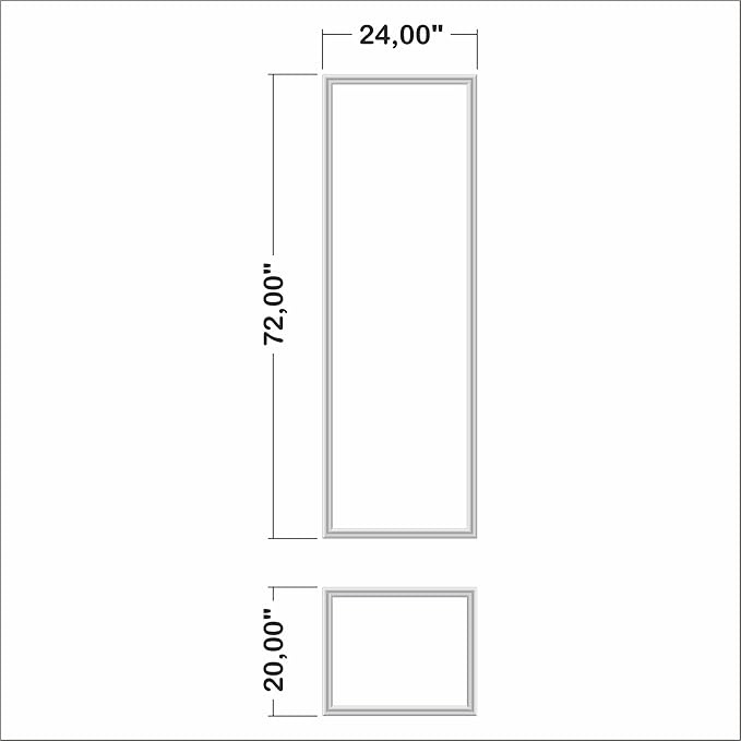 Ready to Assemble Wall molding kit Pieces, All Edges precut, Factory Primed Wall molding Pieces to Make 1 Upper 1 Bottom Frames P-18