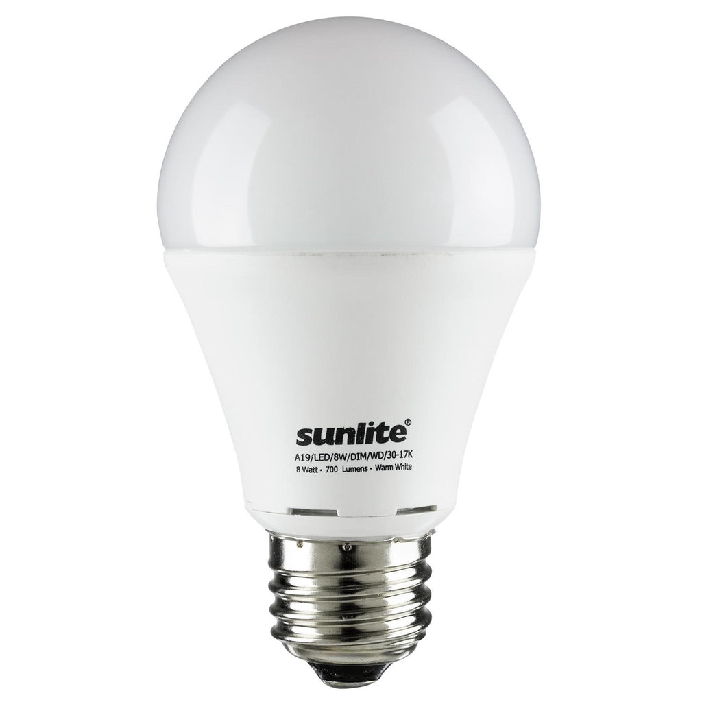 PACK OF 12 SUNLITE 80500-SU LED A19 Hospitality Series 8w Light Bulb Warm White 3000K