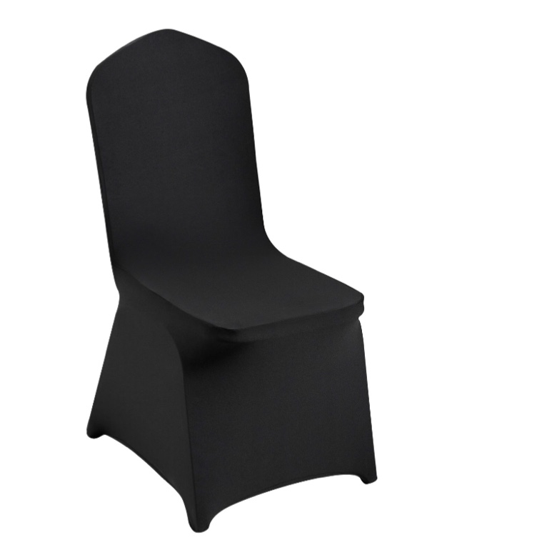 VEVOR Stretch Spandex Folding Chair Covers, Universal Fitted Chair Cover, Removable Washable Protective Slipcovers, for Wedding, Holiday, Banquet, Party, Celebration, Dining (50PCS Black)