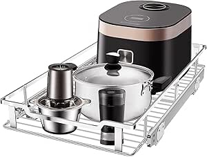 Pull Out Cabinet Organizer, Heavy Duty Slide Out Pantry Shelves Sliding Drawer Storage For Kitchen 2 pack 