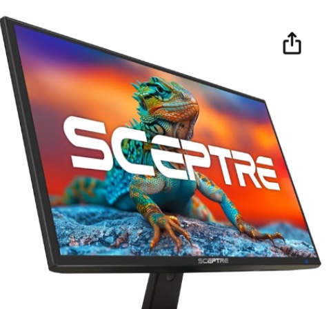 Sceptre 22 inch 75Hz 1080P LED Monitor 99% sRGB HDMI X2 VGA Build-In Speakers, Machine Black (E225W-19203R series) 22" Monitor