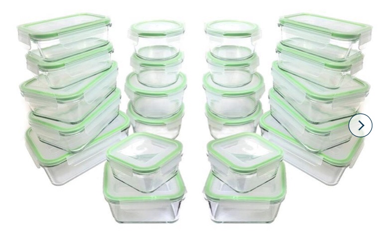 Glassworks Oven Safe 44PC Container Food Storage Set(2 are broken)