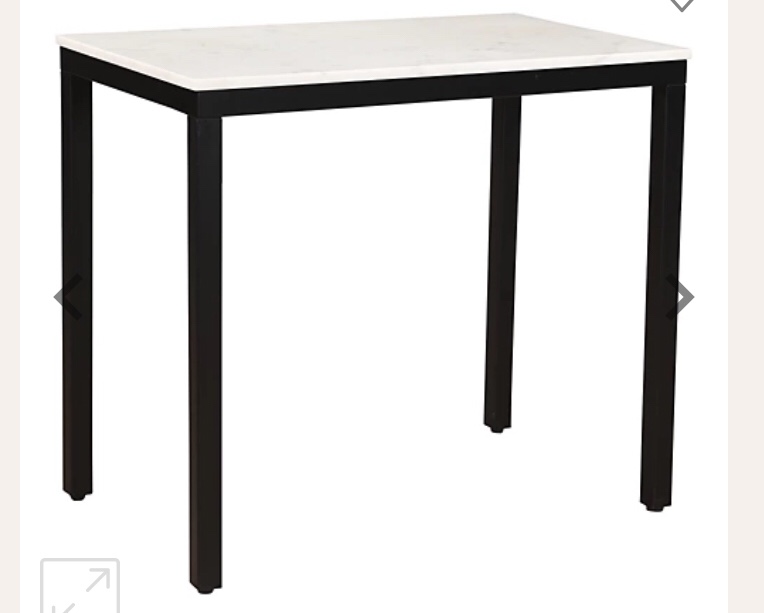 PARSON MINI DESK WHITE MARBLE (incomplete box 2/2)