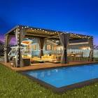 20x12 black metal pergola (incomplete box a)