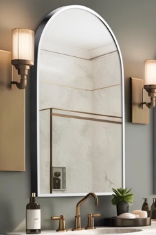 Vercher Metal Arched Bathroom/Vanity Mirrors