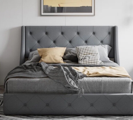 Losada Upholstered Storage Bed with Wingback - 4 drawers