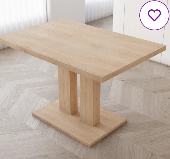 Mekeshia Double Pillar Rectagular Dining Table
