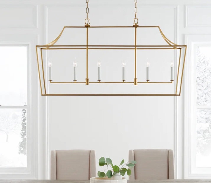 Southold 6 - Light Kitchen Island Linear Pendant by Chapman & Myers