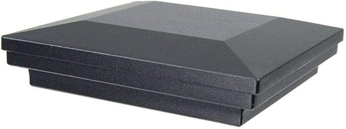 Fortress Accents Flat Pyramid Aluminum Post Cap Black Sand 2" X 2"