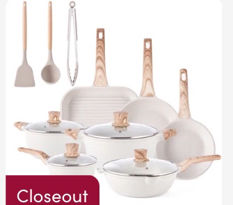 Newpots 20 - Piece Aluminum Non Stick Cookware Set