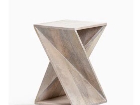 Caelah Solid Wood Block End Table