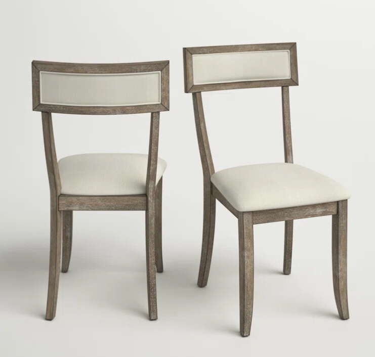 Alexa Side Chair in Gray Wash/Cream
