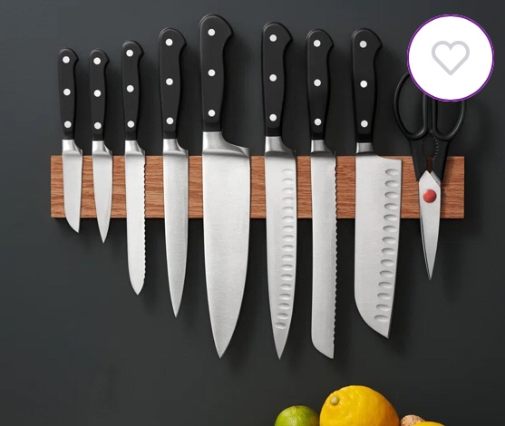 KJETHKEY Acacia Magnetic Knife Holder