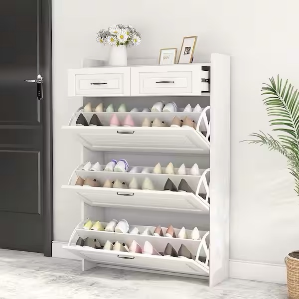 24 Pair Flip Down Shoe Storage