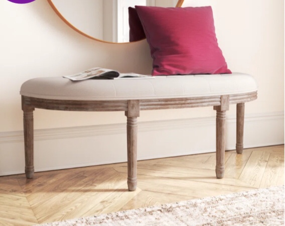Tanya Linen Upholstered Bench