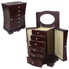 Velvet espresso Mirrored Jewelry Box