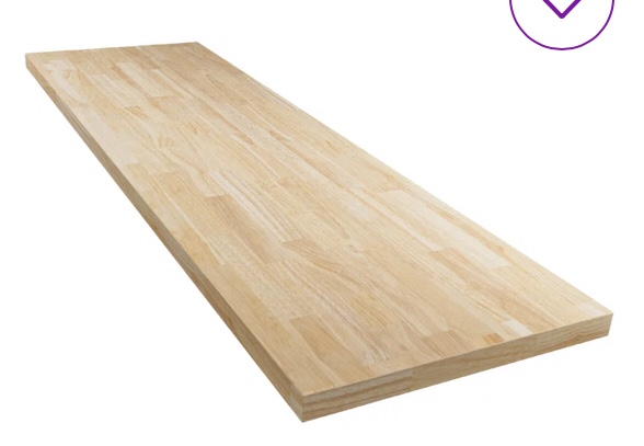 Bartlum Sturdy Solid Hevea Wood Block Countertop for Workbenches