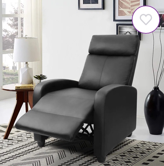 Sykora 26.8" Wide Faux Leather Manual Club Recliner