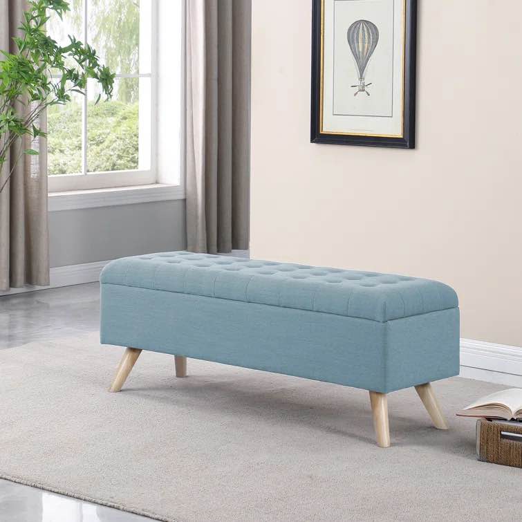 Ataru Upholstered Flip Top Storage Bench