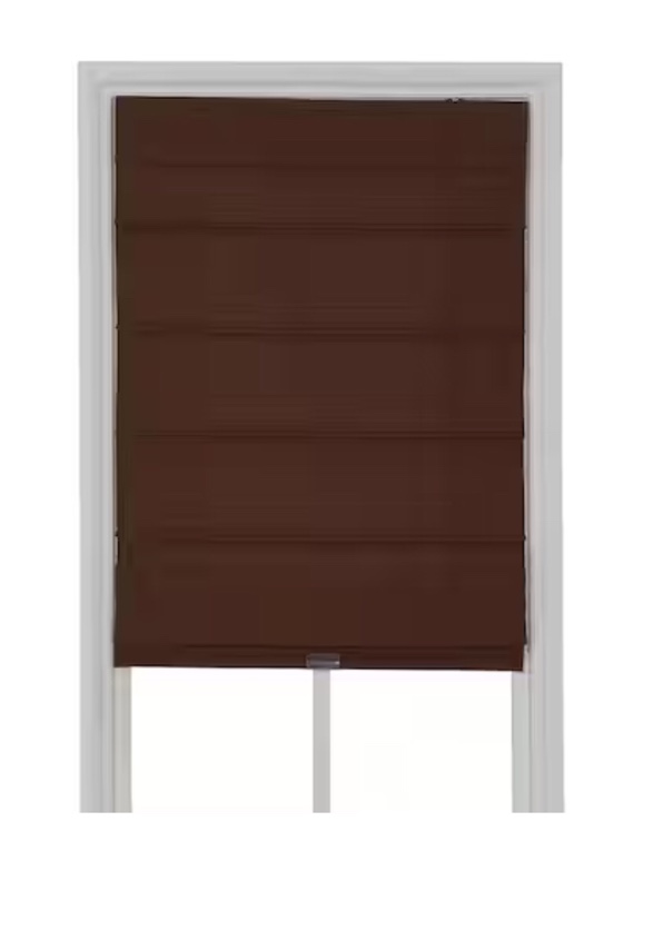 Blackout Brown Roman Shade