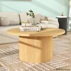 charleily pedestal wood round coffee table (incomplete base only)