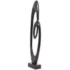Anannya Aluminum Metal Swirl Abstract Decorative Sculpture with Black Base