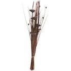 Penermon Dried Plant Handmade Tall Bouquet Lotus Flower Decor Natural Foliage with Grass and Branch Accents
