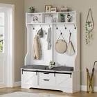Maci Hall Tree 60'' Wide with Bench and Shoe Storage