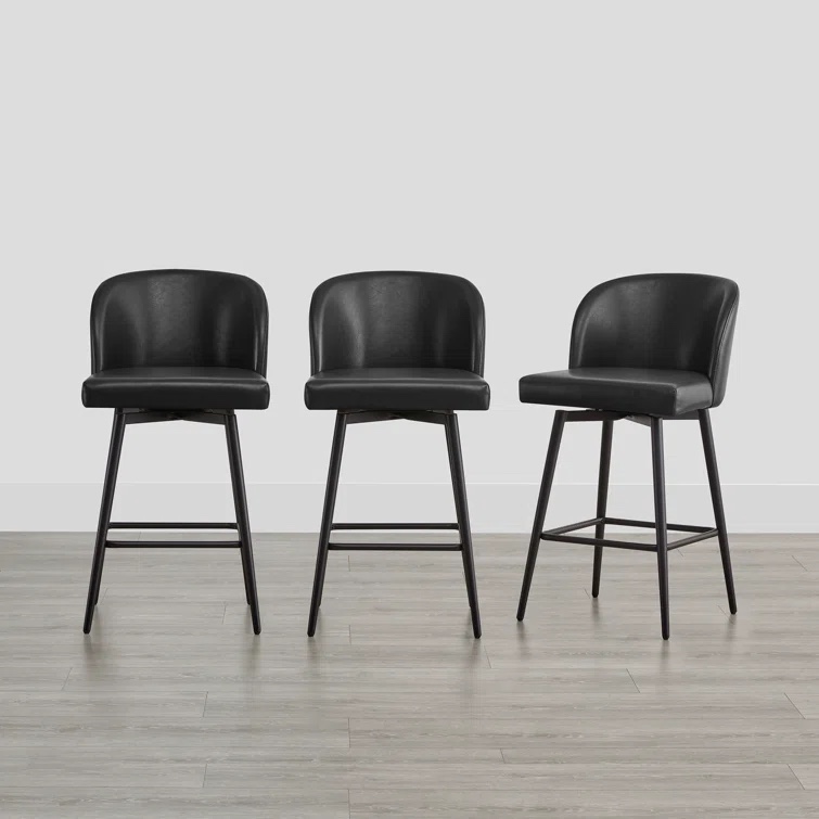  ( set of 3 ) Denzel Swivel 27.1'' Counter Stool