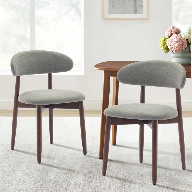 Upholstered Solid Wood Dining Chair Side Chair