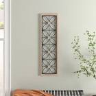 Metal Floral Home Wall Decor with Brown Frame