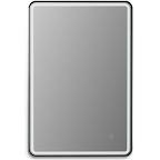Hyosvany Matte Black Matel Framed LED Vanity Mirror with Front-lit and Back-lit, Memory Function, 3 Color Temperatures, Dimmable Light & Anti-fog Tempered Glass Mirror ( 40x48 ) 
