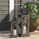Medders Farmhouse Diamond Antique Tabletop Lantern Set