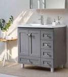  ( incomplete missing sink ) 30'' Modern Free-standing Single Bathroom Vanity With Ceramic Sink