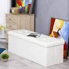 Falan 43'' Wide Faux Leather Tufted Rectangle Cube Ottoman with Storage