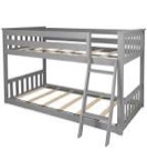 (  Size Twin))  Alimi Twin Over Twin Standard Bunk Bed by Viv + Rae™ ( incomplete missing pieces ) 