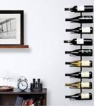 Align 9 Bottle Wall Mounted Wine Bottle Rack in Black