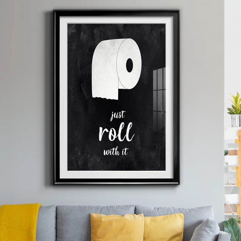 Roll - Picture Frame Textual Art Print on Paper 26.5" H x 36.5" W x 1.5" D  30