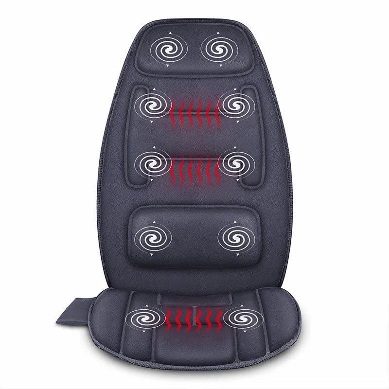 Snailax Vibration Back Massage Massage Seat Cushion with Heat & Memory Foam Support Pad.  SL-126