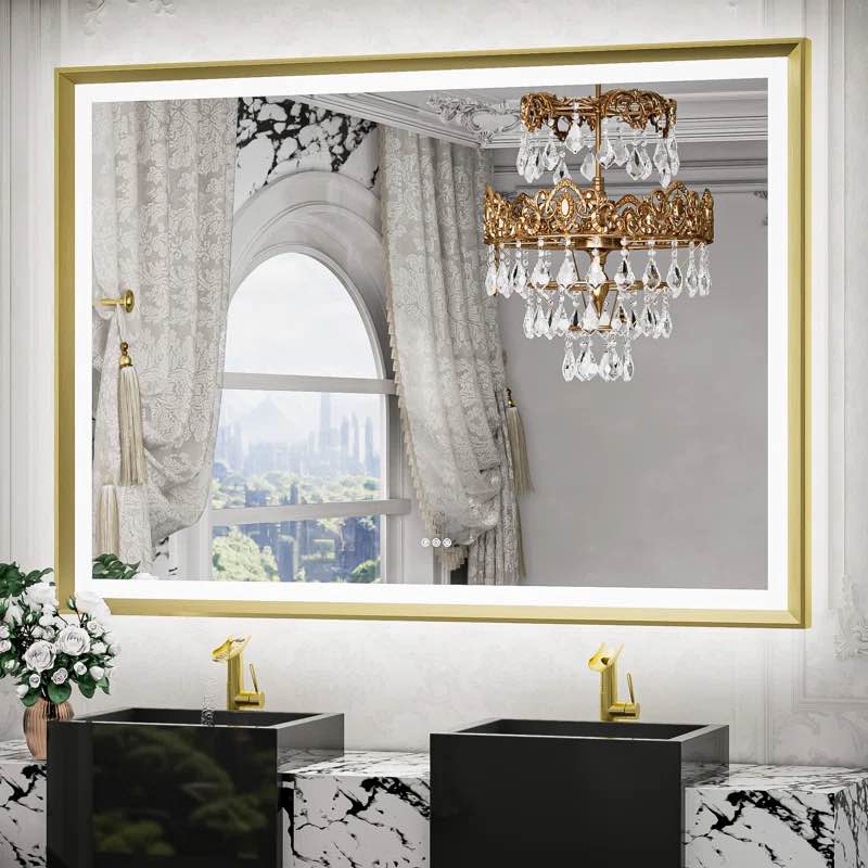Frontlit & Backlit Bathroom Vanity Mirror LED Lights Anti-Fog Wall Mirror 20 x32