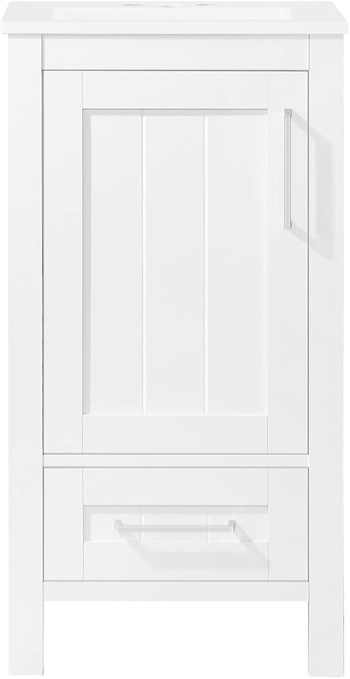 Fully Assembled 18'' Freestanding Single Bathroom Vanity With 2 Handles Sets