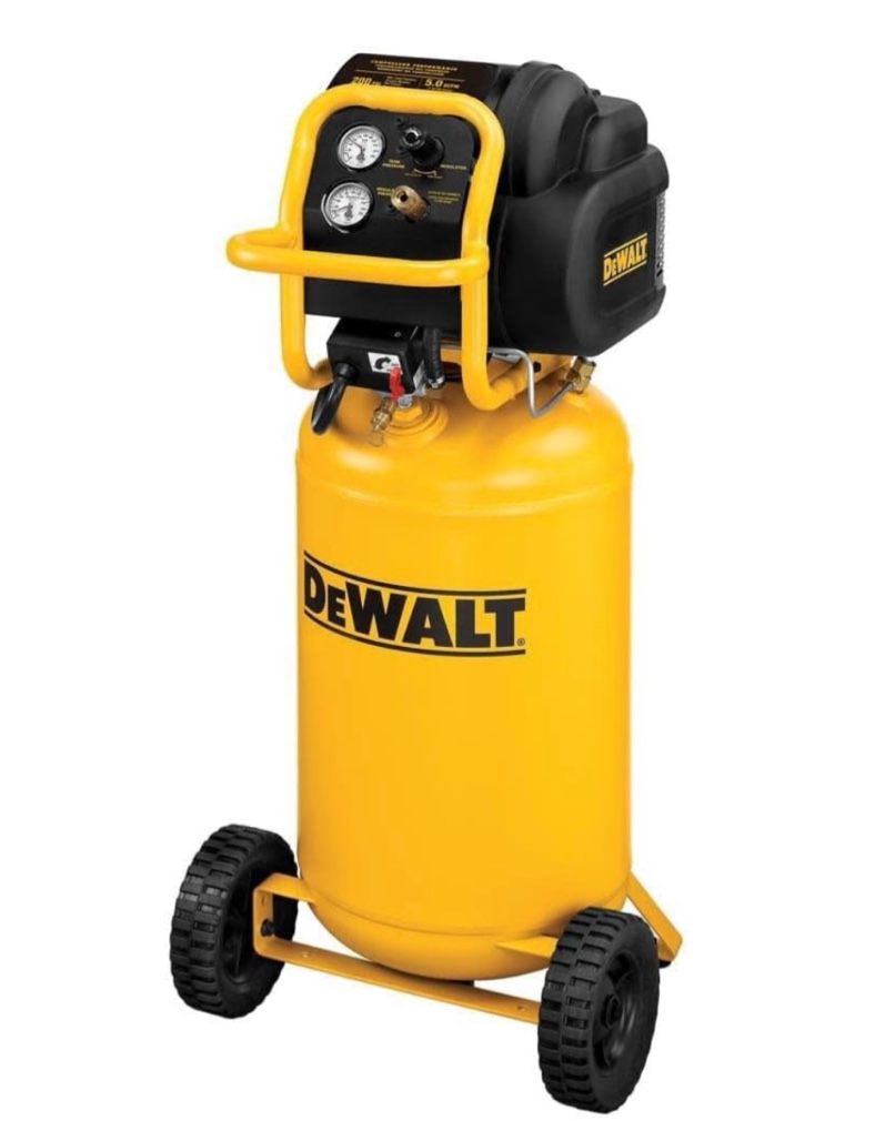 DEWALT Vertical Portable Compressor, 1.6 Hp 225 Psi Oil Free High Pressure 15 Gal