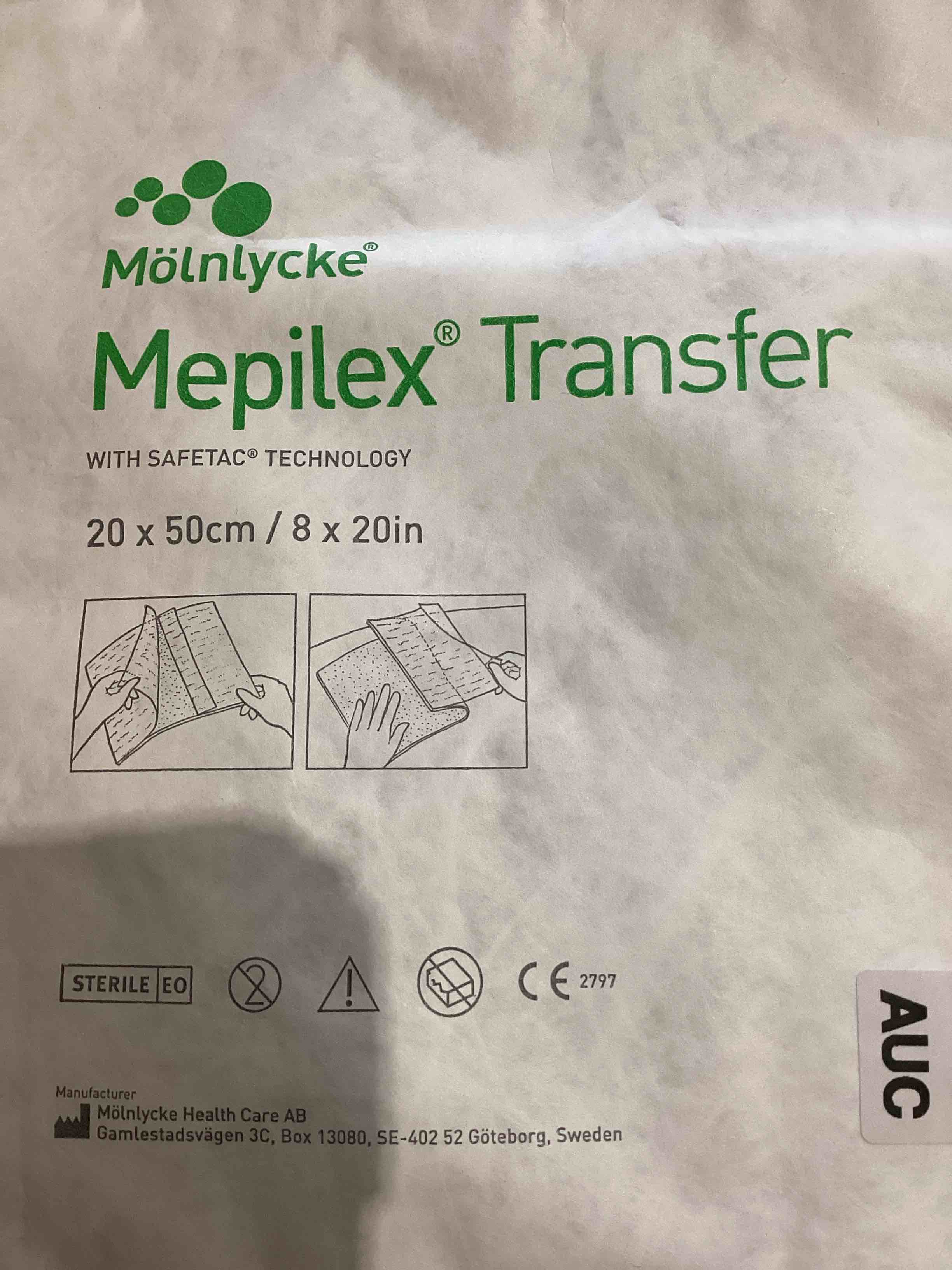 sheet Molnlycke Mepilex Transfer Dressing 