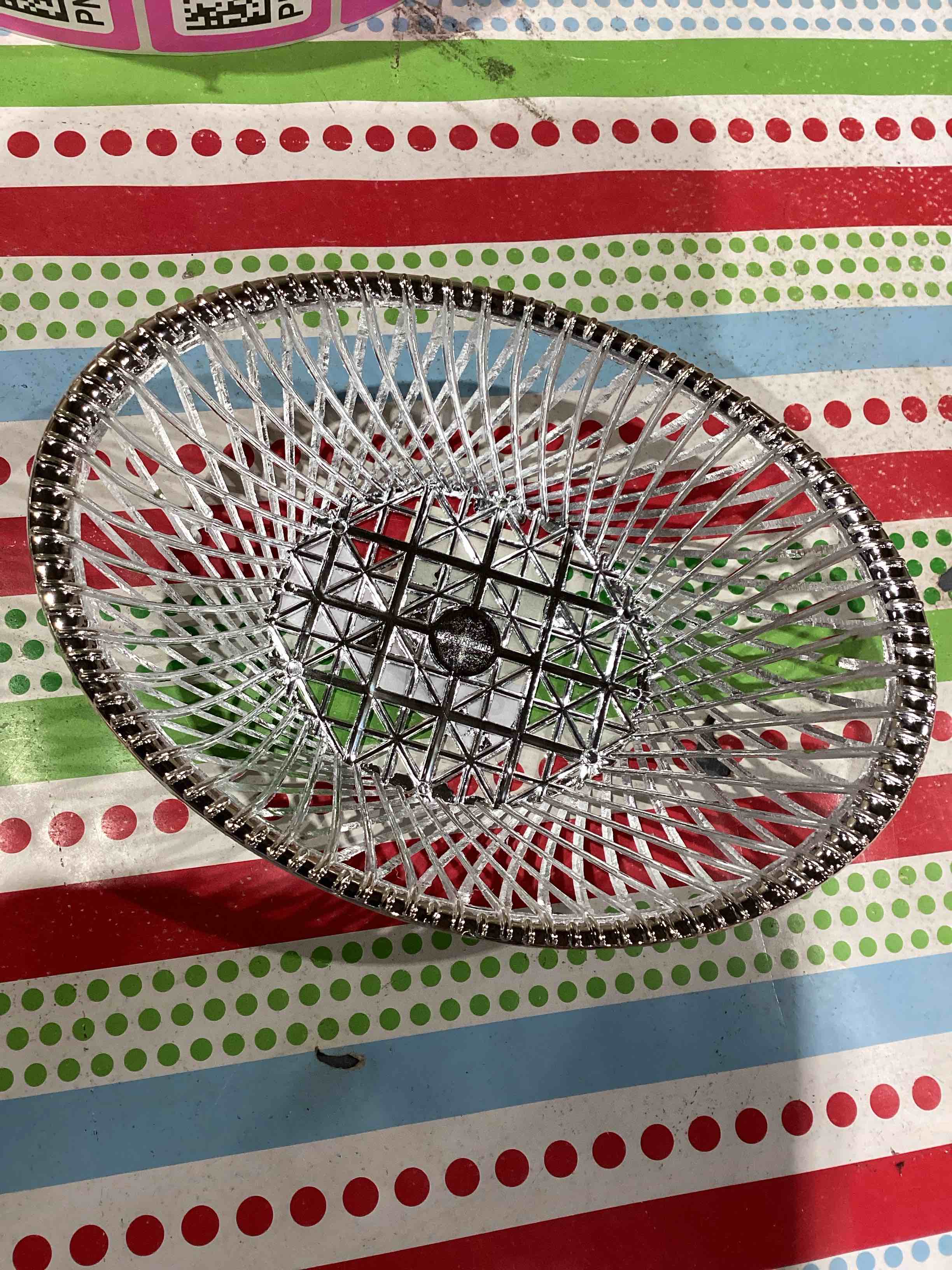 Mimi plastic Basket decorative silver